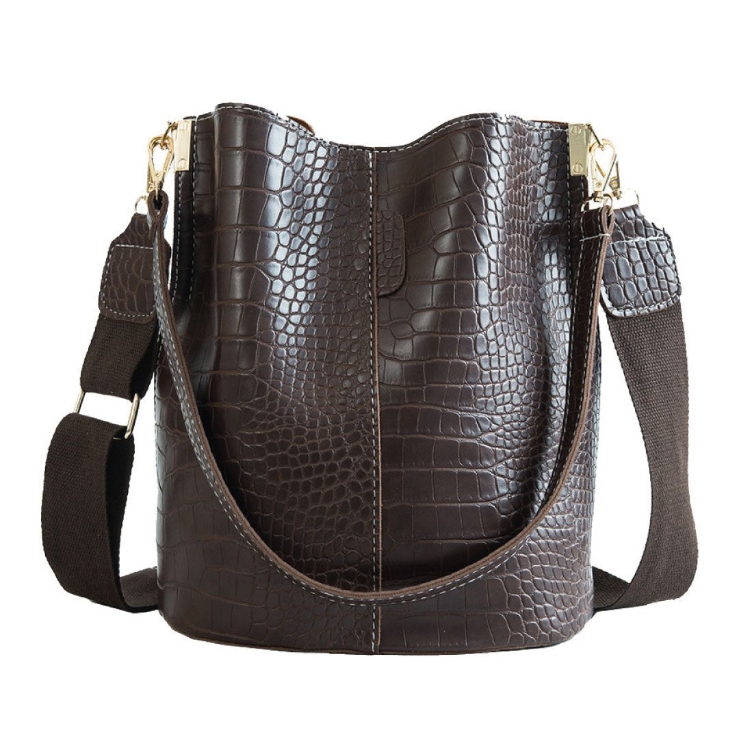 Blake Shoulder Bag -Chocolate Croc