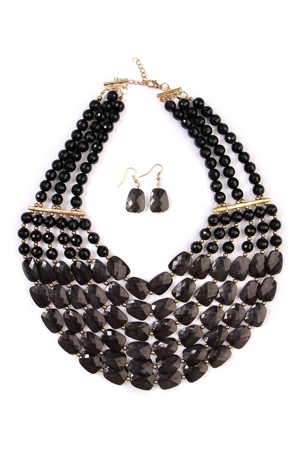 Beaded Statement Necklace Set