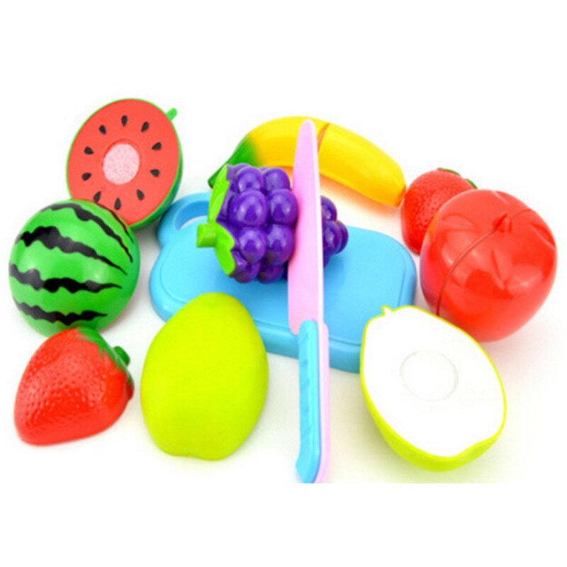 1Set Children Play House Toy Cut Fruit Plastic Vegetables  Educational Toys