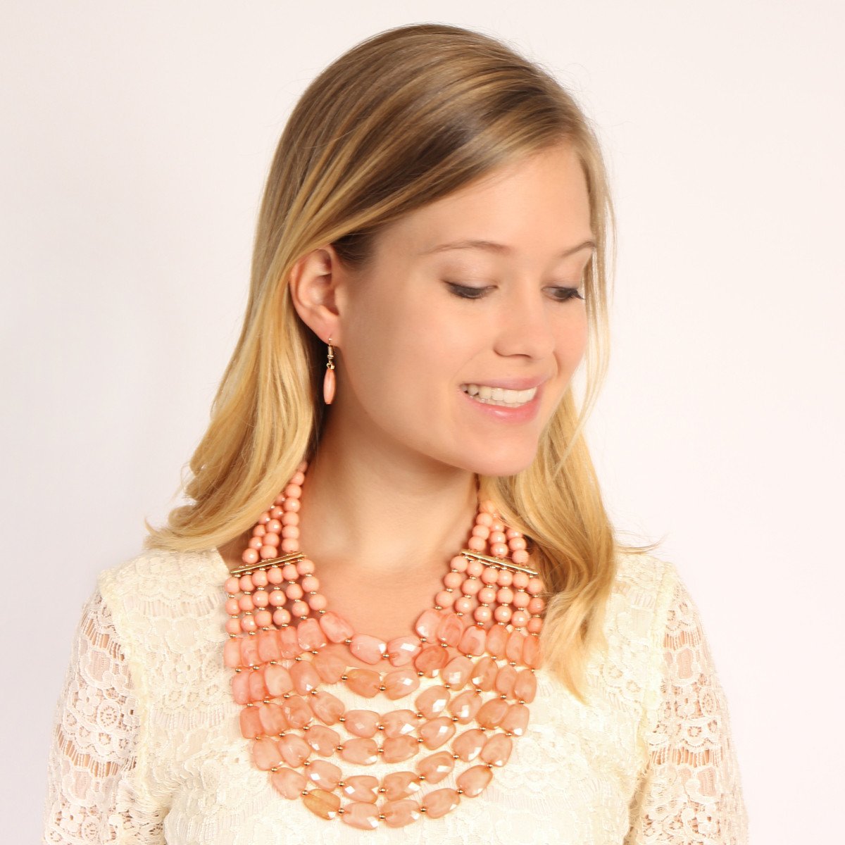 Beaded Statement Necklace Set