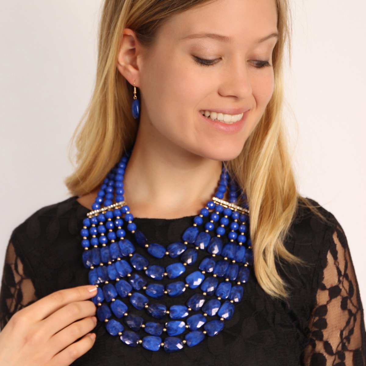 Beaded Statement Necklace Set