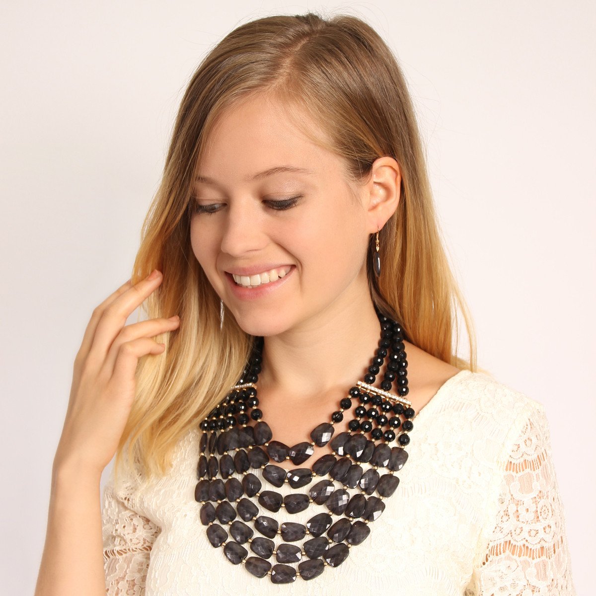 Beaded Statement Necklace Set