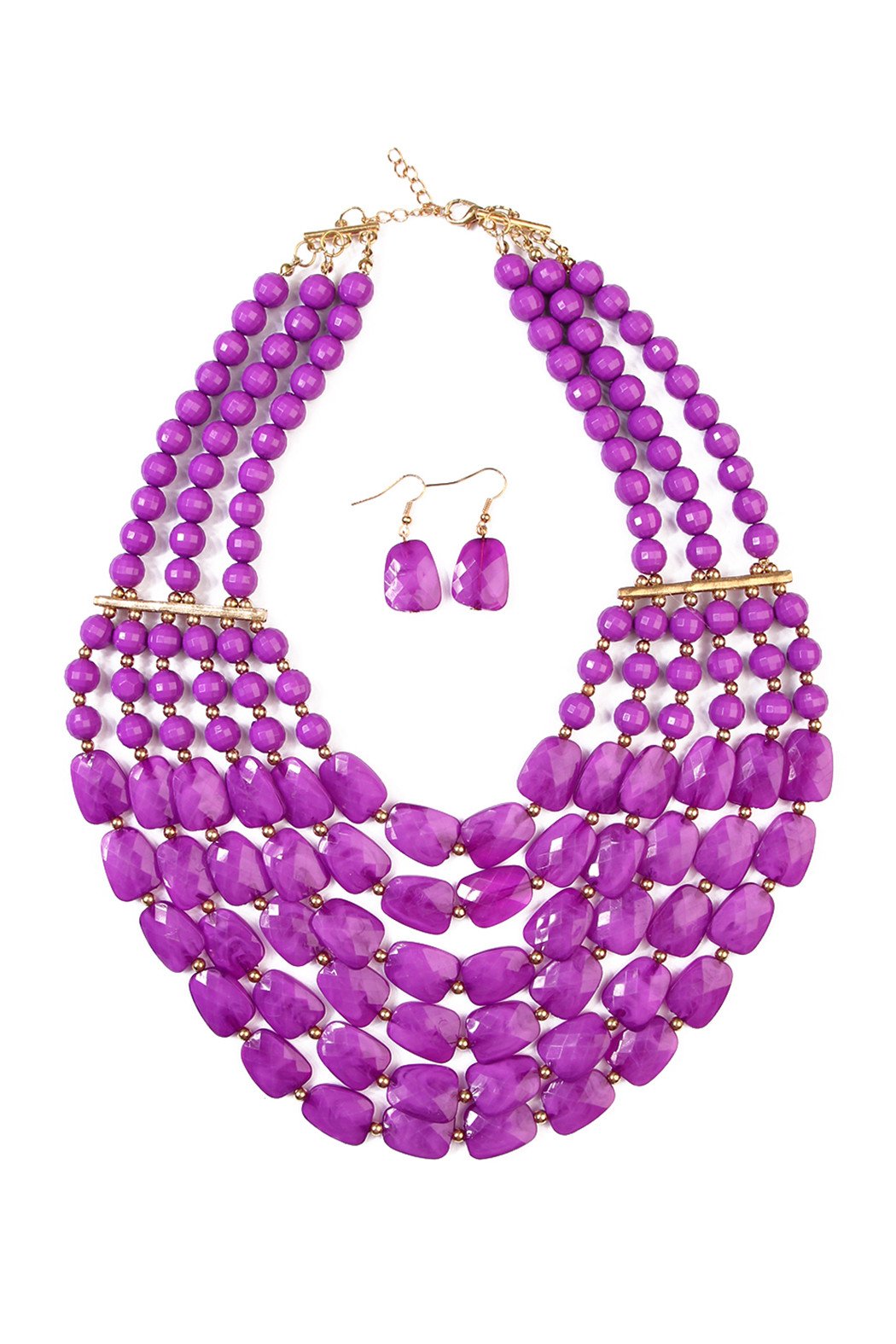 Beaded Statement Necklace Set