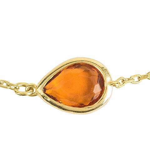 Pisa Mini Teardrop Bracelet Gold Citrine