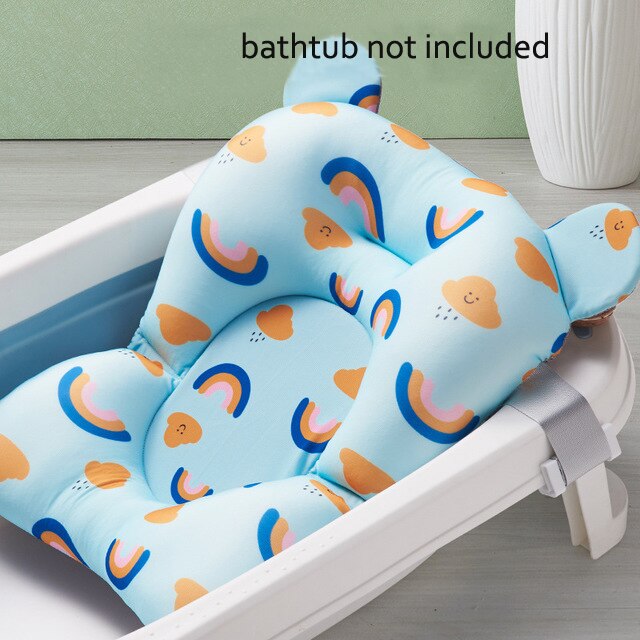 Cartoon Portable Baby Shower Bath Tub Pad Non-Slip Bathtub Mat Newborn Safety