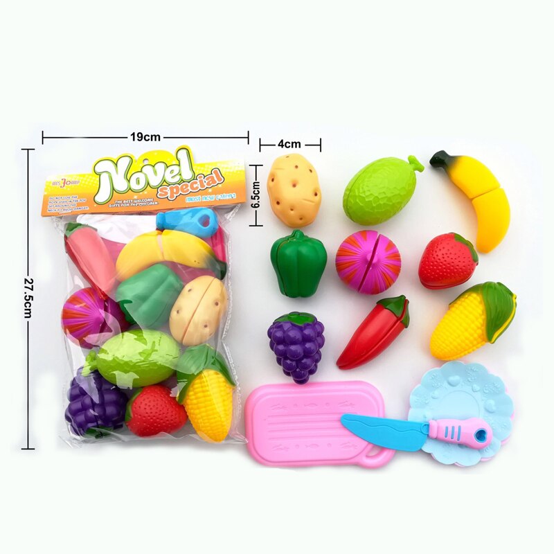 1Set Children Play House Toy Cut Fruit Plastic Vegetables  Educational Toys