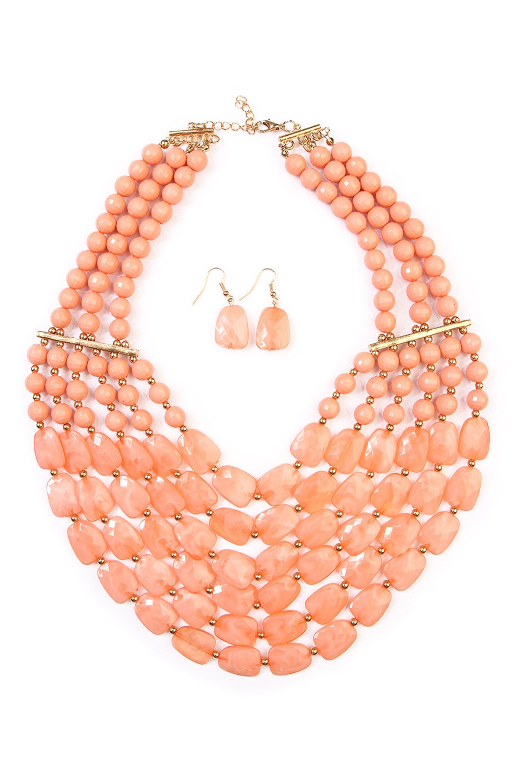 Beaded Statement Necklace Set