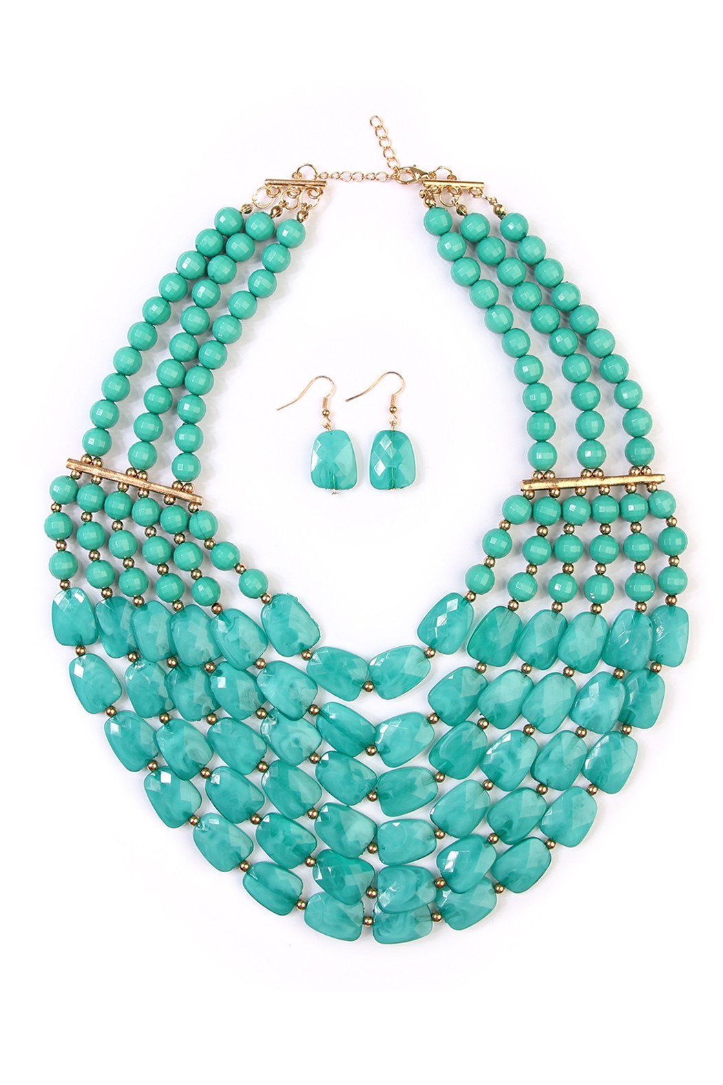 Beaded Statement Necklace Set