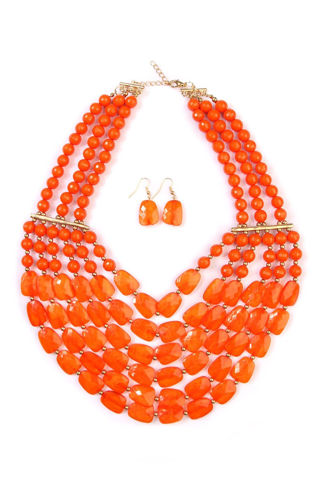 Beaded Statement Necklace Set