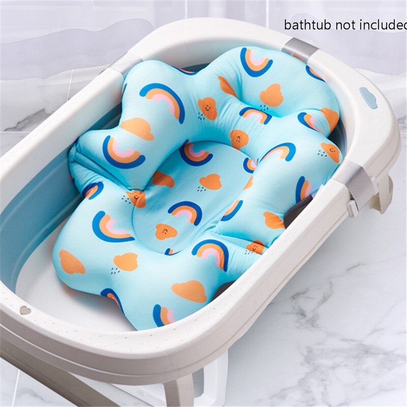 Cartoon Portable Baby Shower Bath Tub Pad Non-Slip Bathtub Mat Newborn Safety