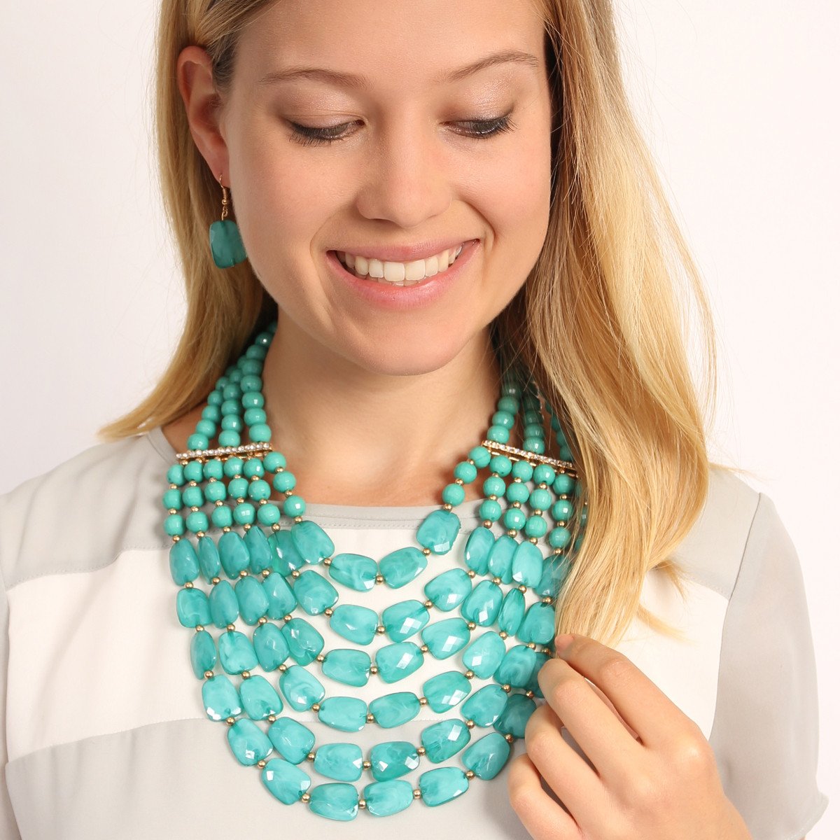 Beaded Statement Necklace Set