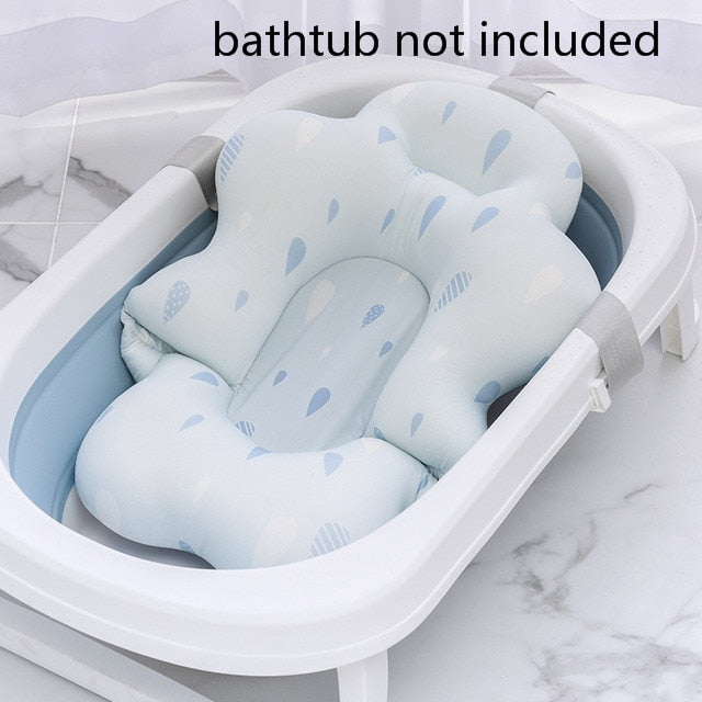 Cartoon Portable Baby Shower Bath Tub Pad Non-Slip Bathtub Mat Newborn Safety