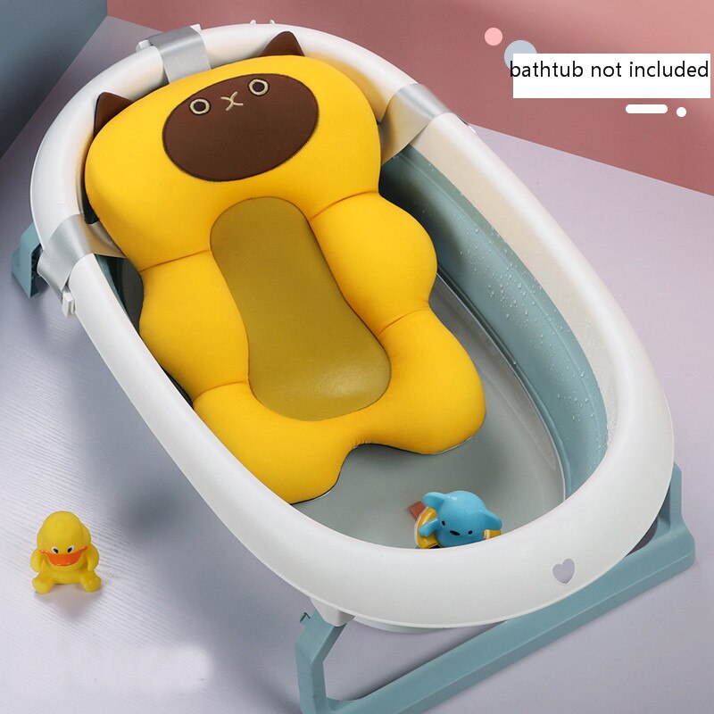 Cartoon Portable Baby Shower Bath Tub Pad Non-Slip Bathtub Mat Newborn Safety